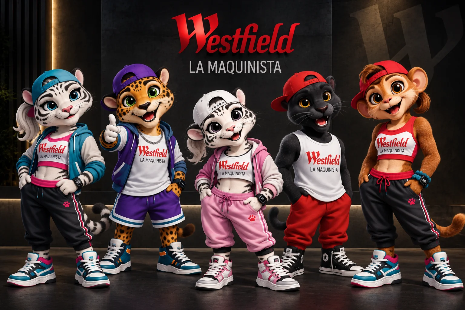 CUATRO PERSONAJES EXCLUSIVOS DE WESTFIELD