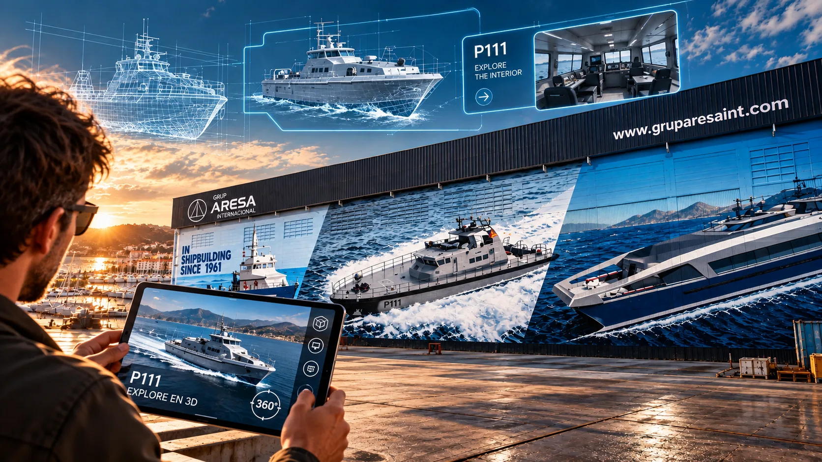 Transformación artística en Aresa Shipyard: Un mural de gran formato que narra más de 60 años de historia naval