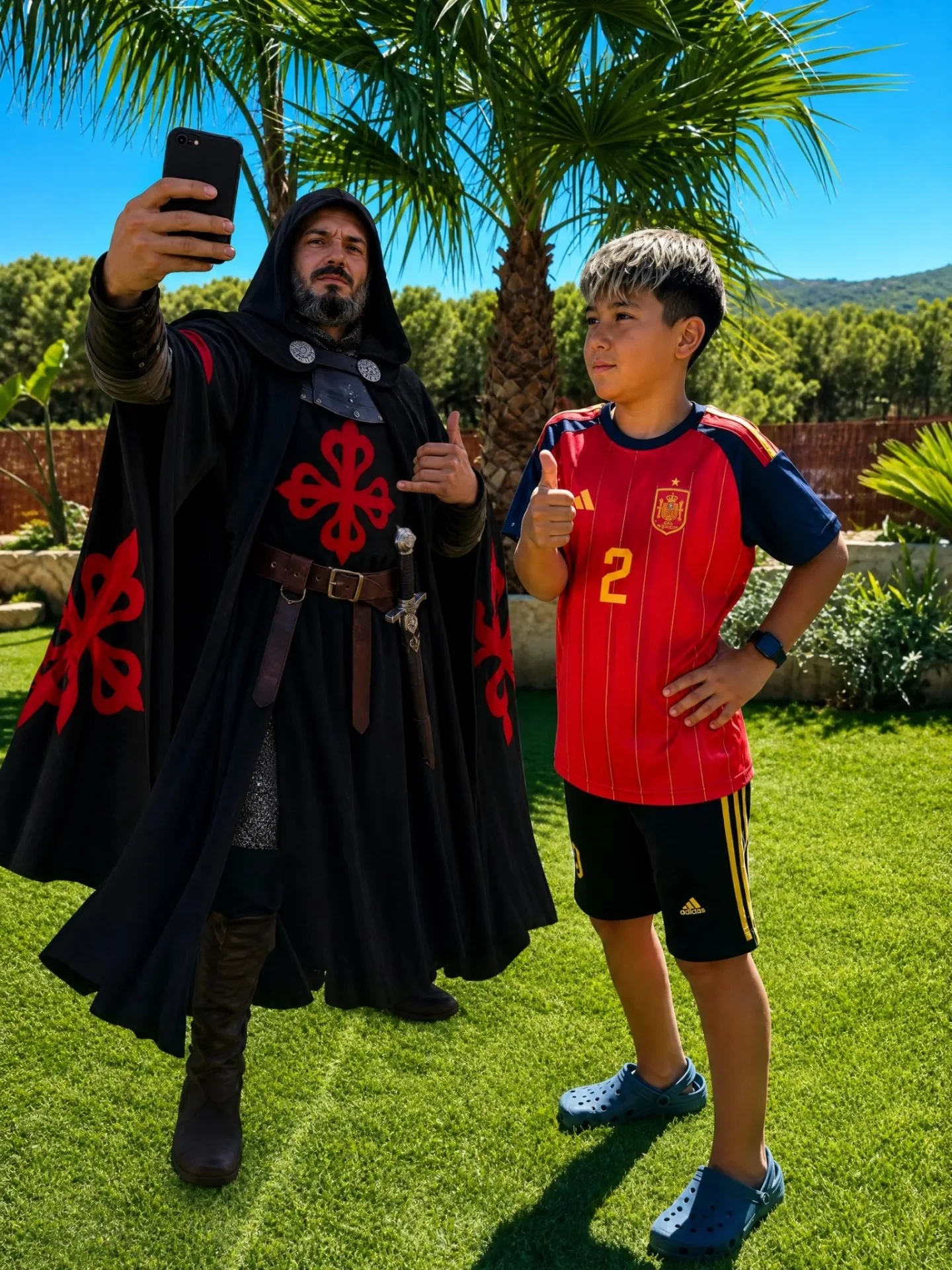 Caballero templario 3D con realidad aumentada nativa