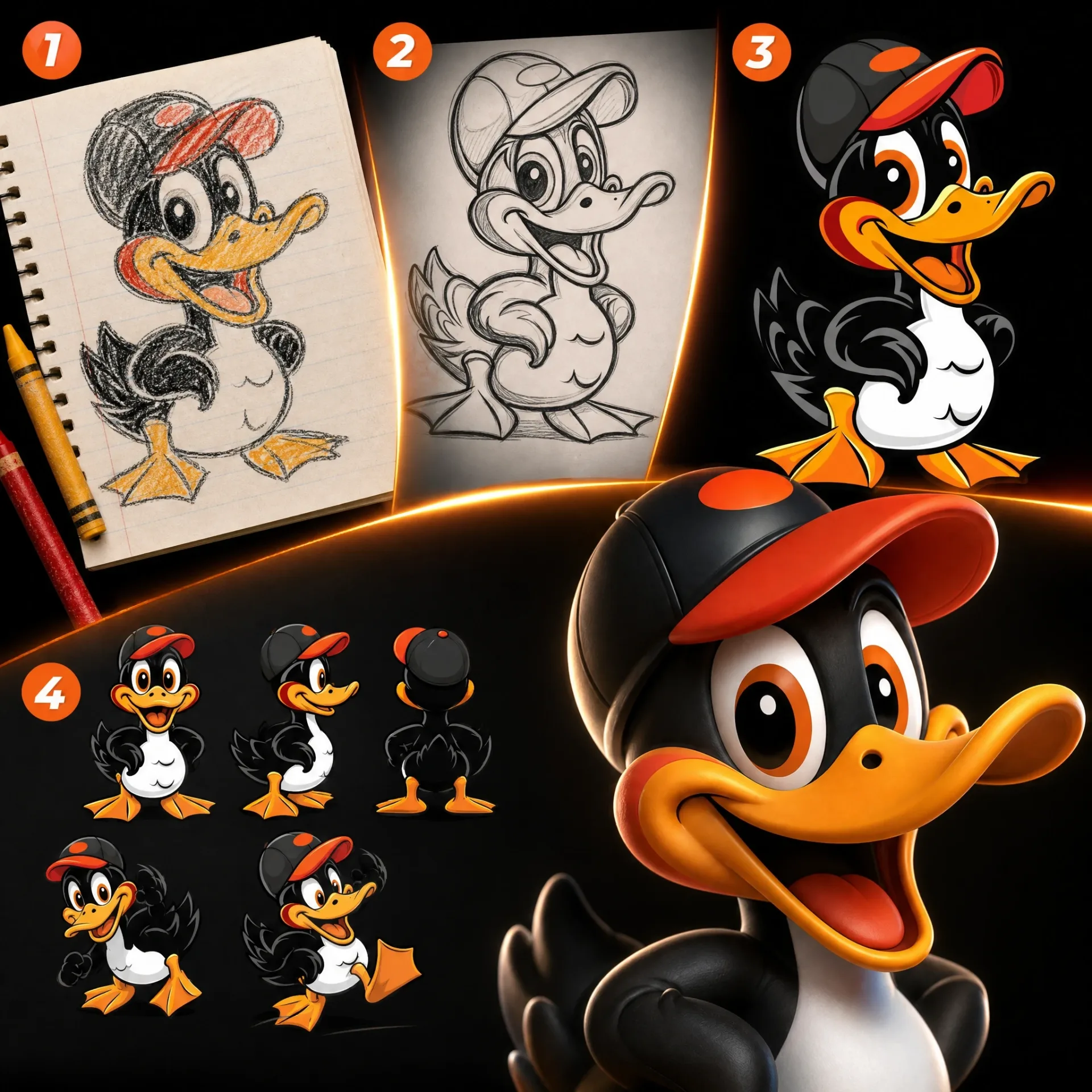 De los dibujos infantiles a tres mascotas y un universo mural