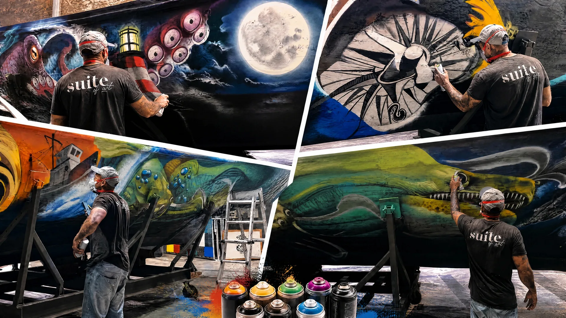 Sincronización entre ingeniería naval y pintura tradicional de gran formato