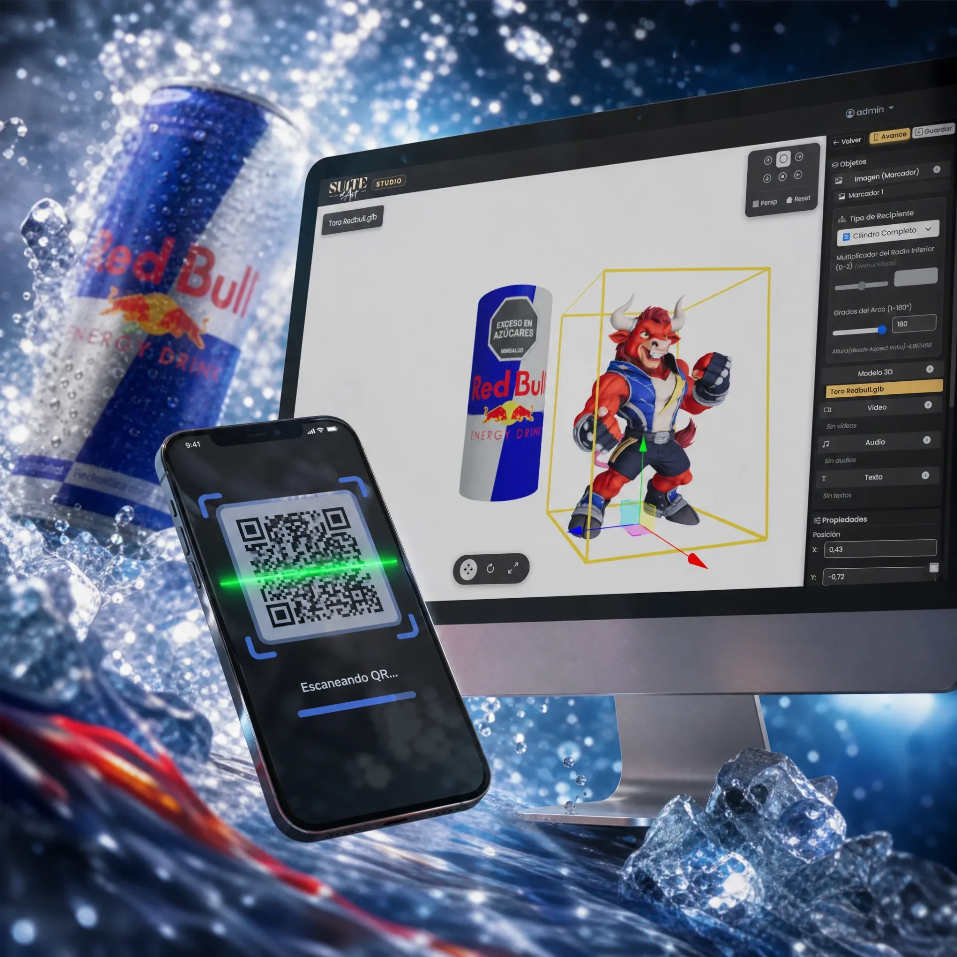 Realidad aumentada WebAR nativa por reconocimiento de imágenes