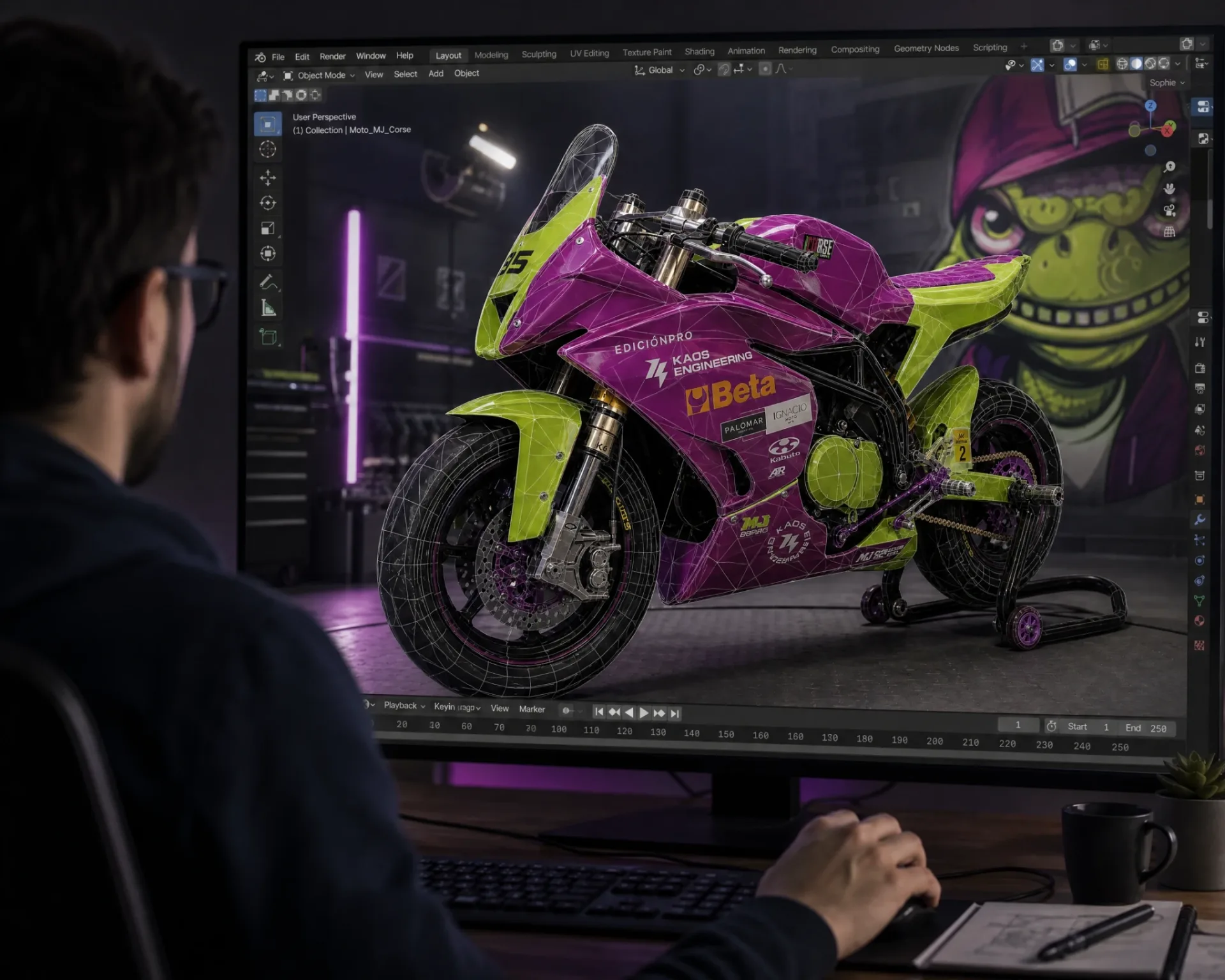 Modelado tridimensional de equipaciones y simulación en alta velocidad
