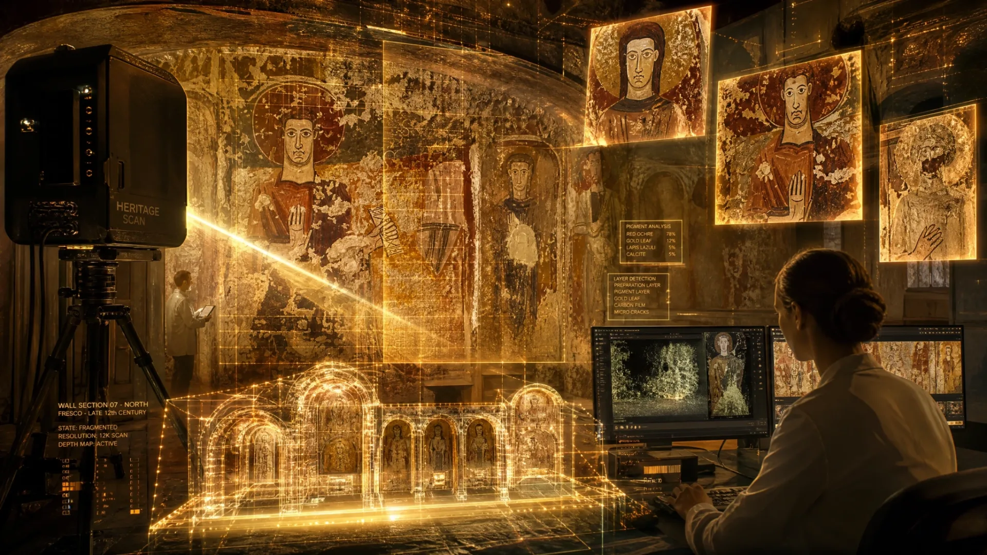 Diseño conceptual y restauración tridimensional del programa iconográfico