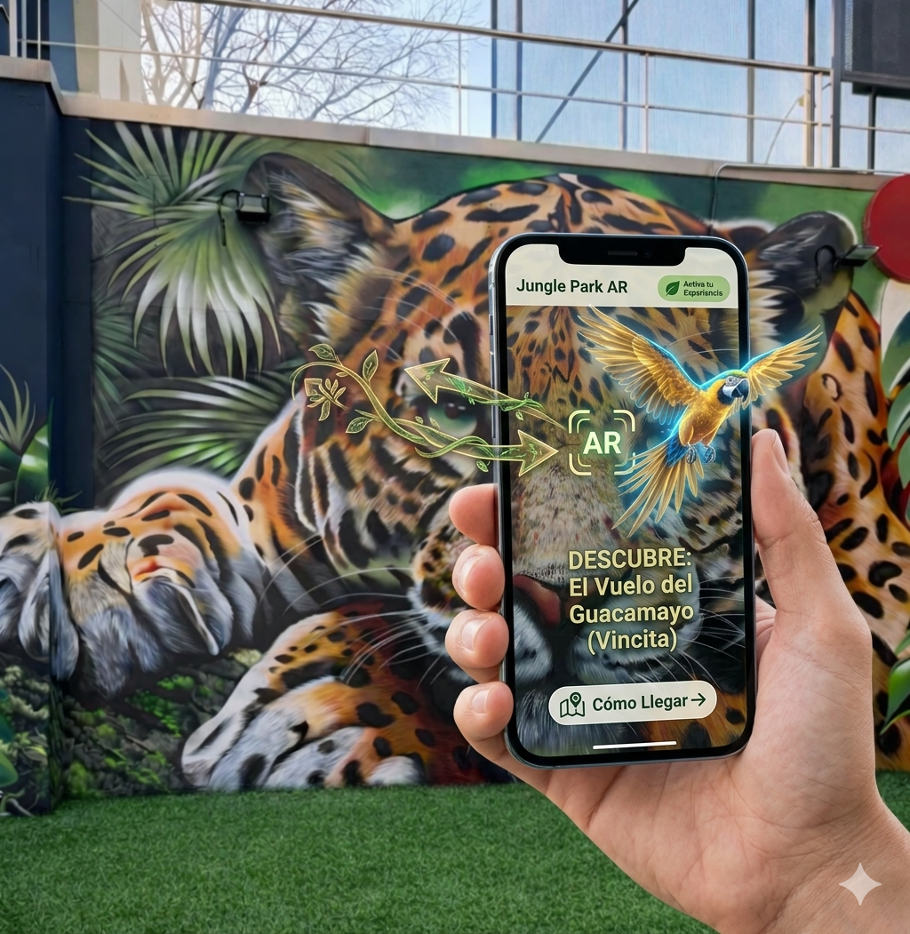 Tutorial de realidad aumentada del mural de Jungle Park